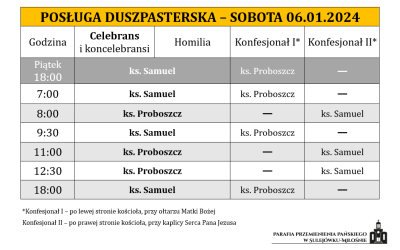 06.01.2024 – Uroczystość Objawienia Pańskiego (Trzech Króli)