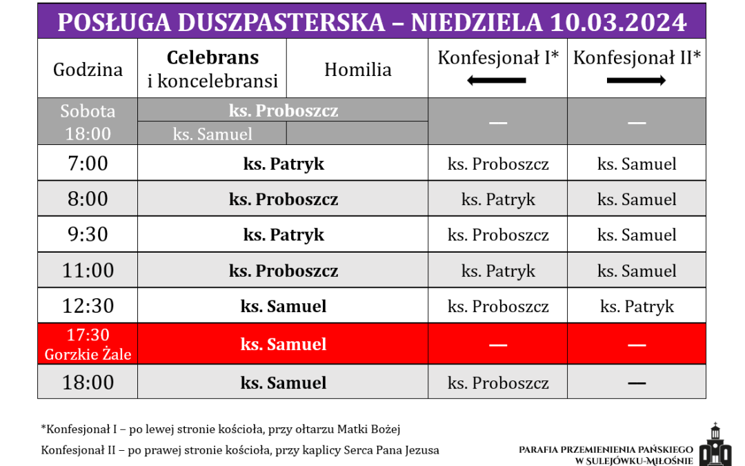 10.03.2024 – IV niedziela Wielkiego Postu