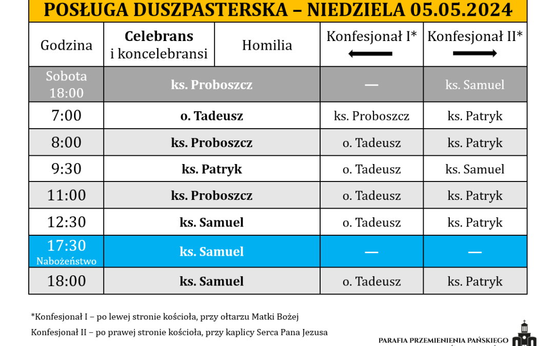 05.05.2024 – VI niedziela wielkanocna