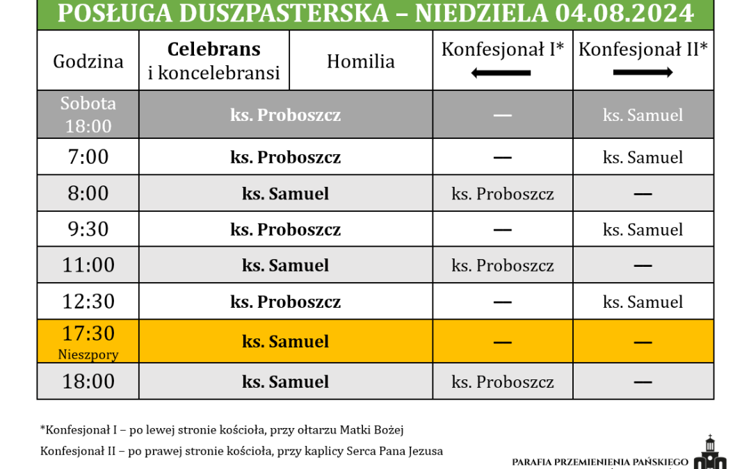 04.08.2024 – XVIII niedziela zwykła