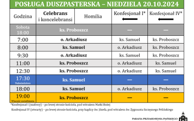20.10.2024 – XXIX niedziela zwykła