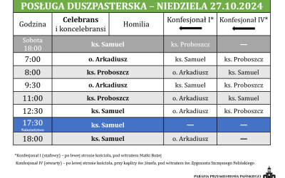 27.10.2024 – XXX niedziela zwykła