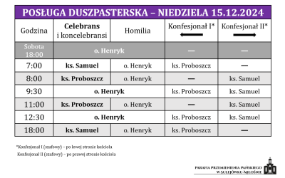 15.12.2024 – III niedziela Adwentu