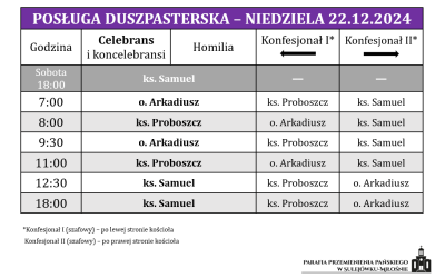 22.12.2024 – IV niedziela Adwentu