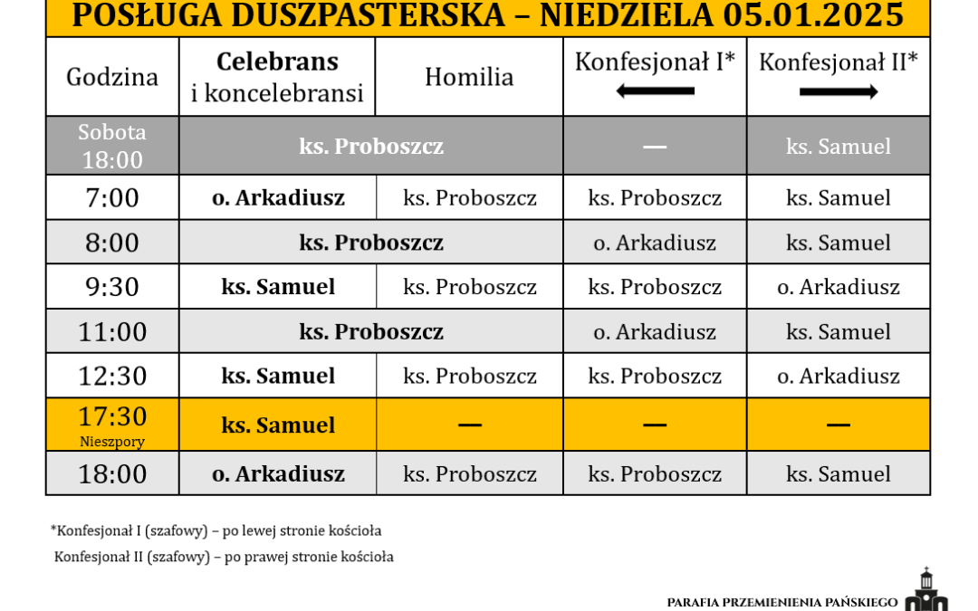 05.01.2025 – II niedziela po Narodzeniu Pańskim