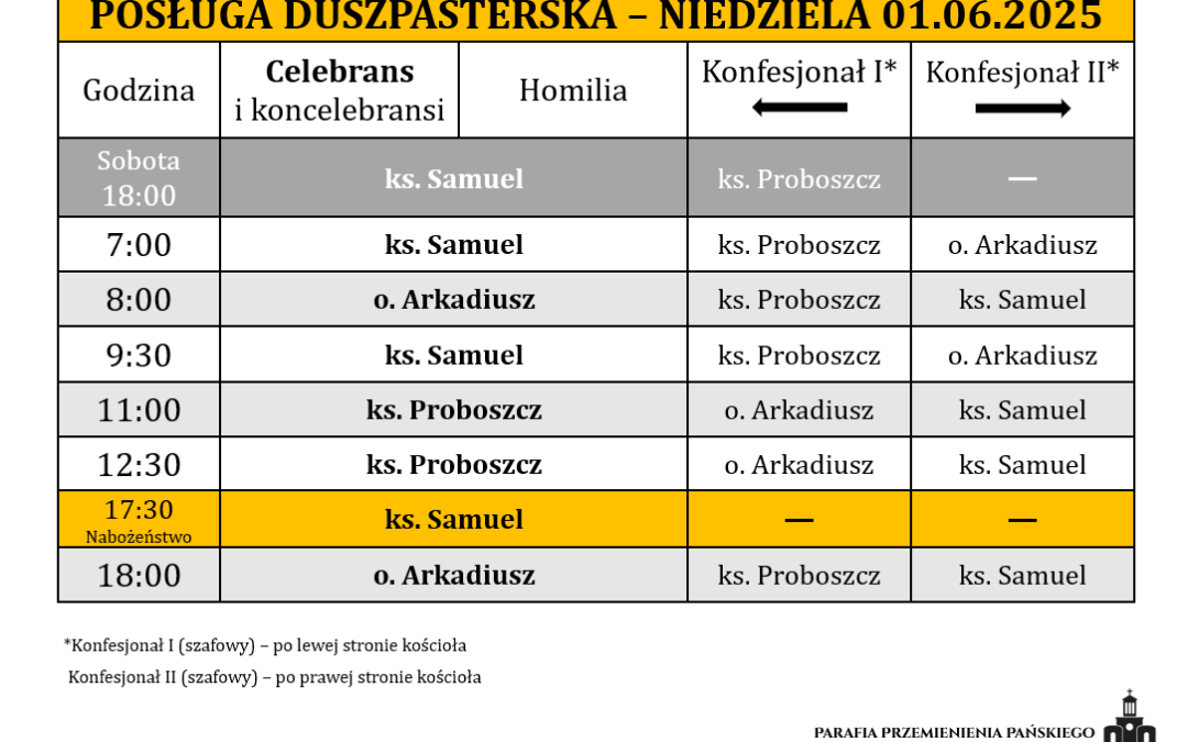 01.06.2025 – Wniebowstąpienie Pańskie