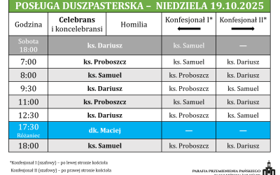 19.10.2025 – XXIX niedziela zwykła