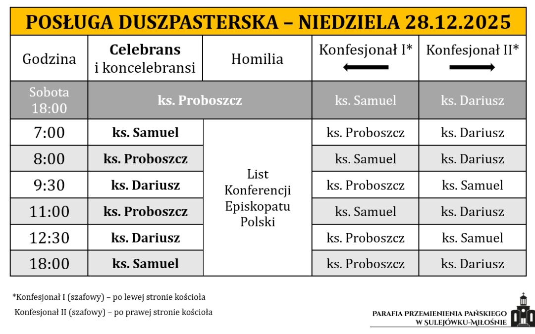 28.12.2025 – Niedziela Świętej Rodziny