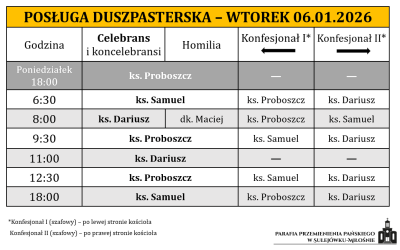 06.01.2026 – Uroczystość Objawienie Pańskiego (Trzech Króli)