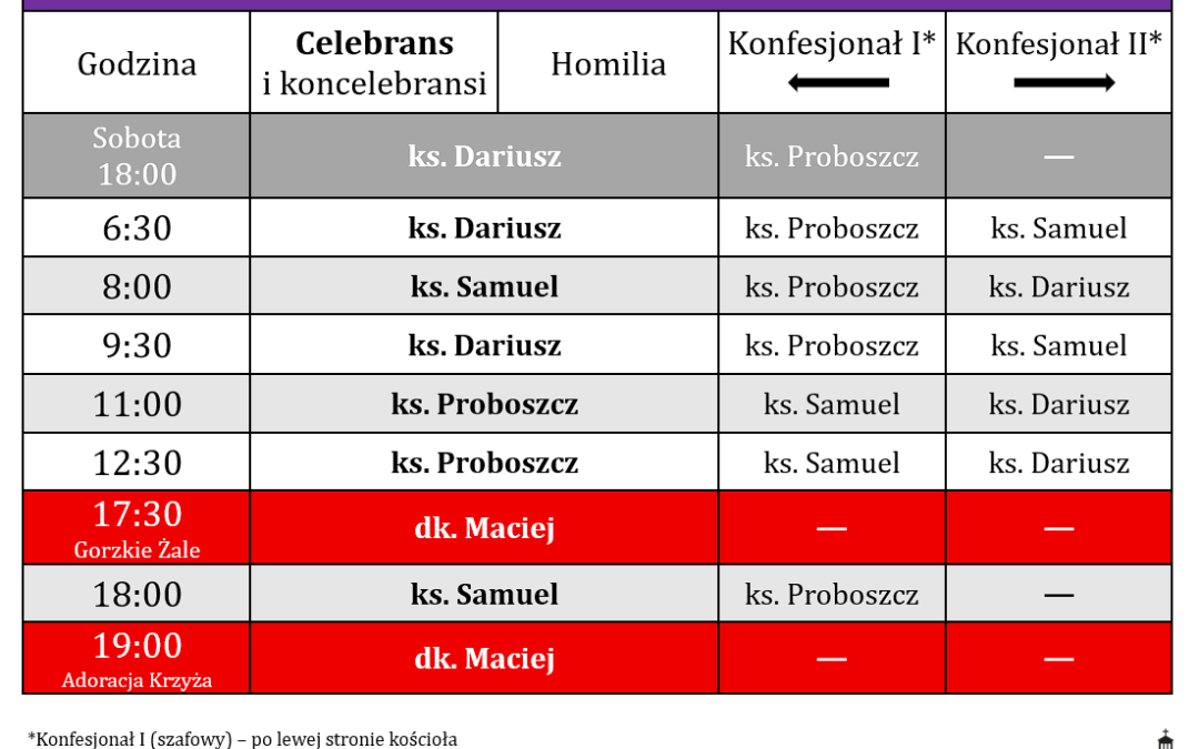 15.03.2026 – IV niedziela Wielkiego Postu