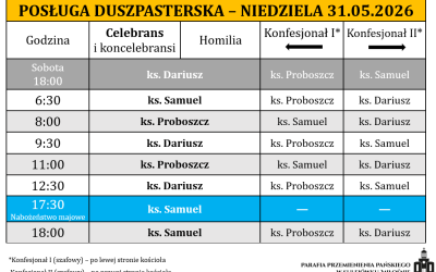 24.05.2026 – Niedziela Najświętszej Trójcy
