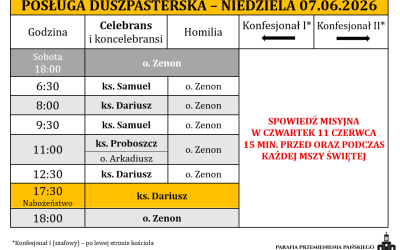 07.06.2026 – X Niedziela Zwykła